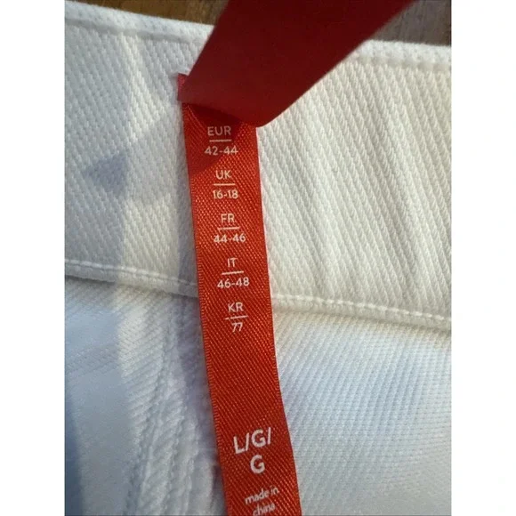 SPANX Women's White Jean-ish Ankle Leggings Pull On 20018R Size L - Picture 3 of 7